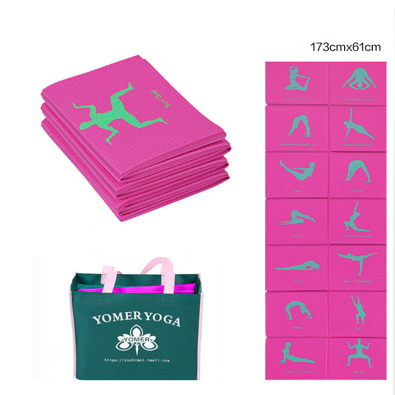 Foldable and portable yoga mat