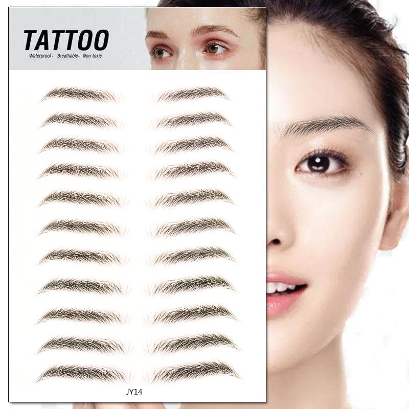 Waterproof 6D Eyebrow Tattoo Semi-Permanent Embroidery Natural Long Lasting Fake Eyebrow