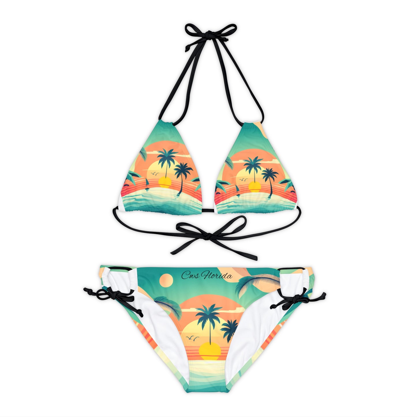 CWS Florida Riemchen-Bikini-Set (AOP) von Cozy Winter Store 