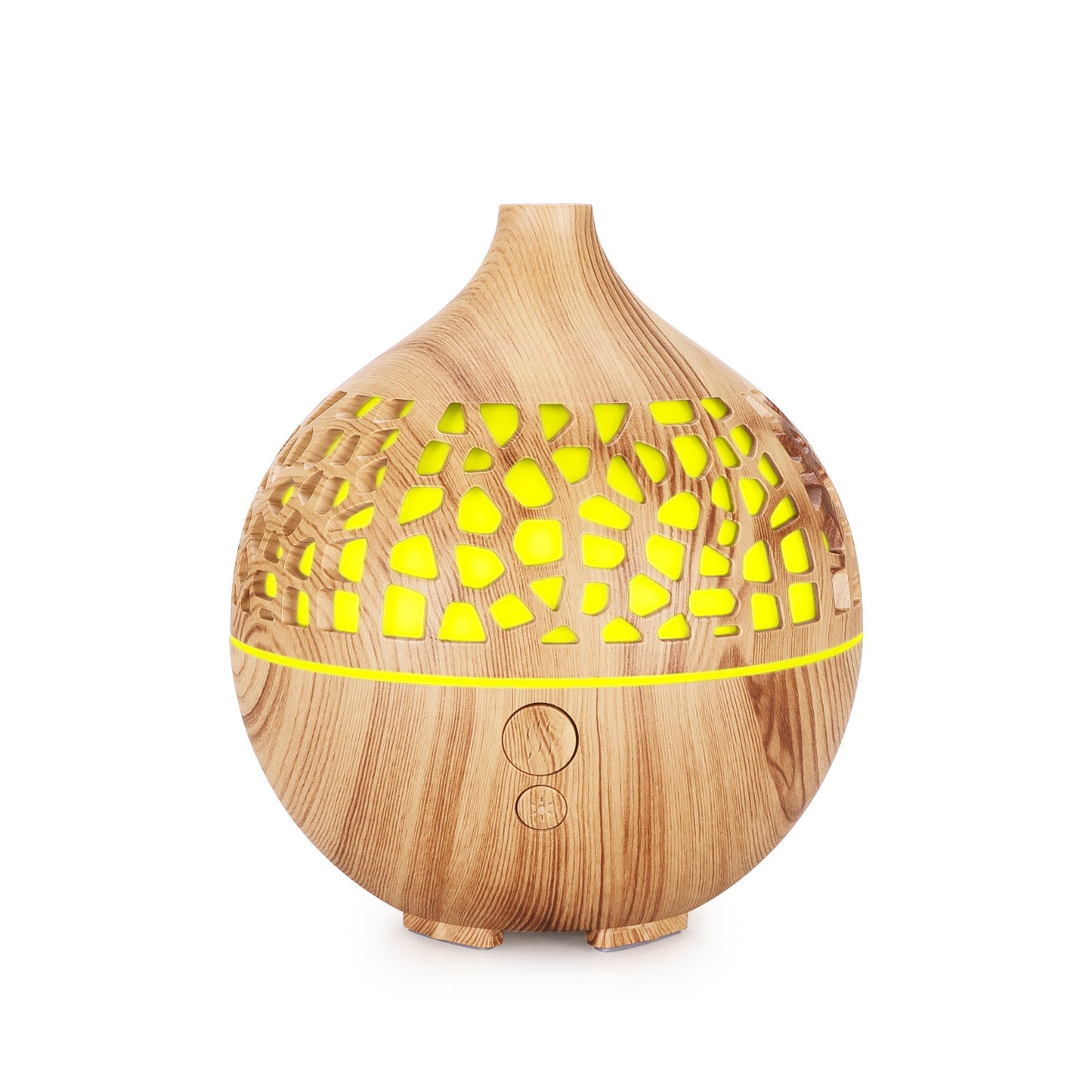 New 5V Hollow Wood Grain Humidifier 180ml USB Desktop Aroma Diffuser