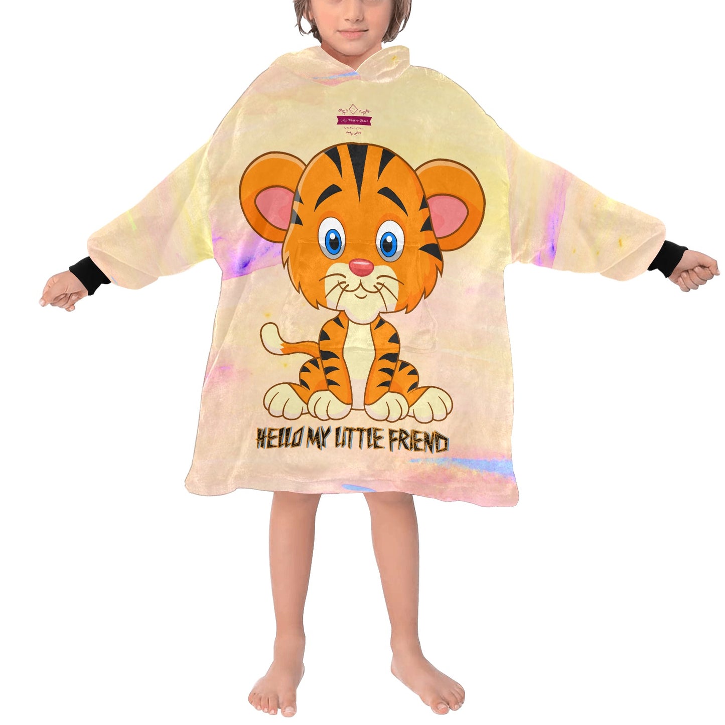 CWS Cozy Vibe Cute Tiger Blanket Hoodie for Kids BY Cozy Winter Store