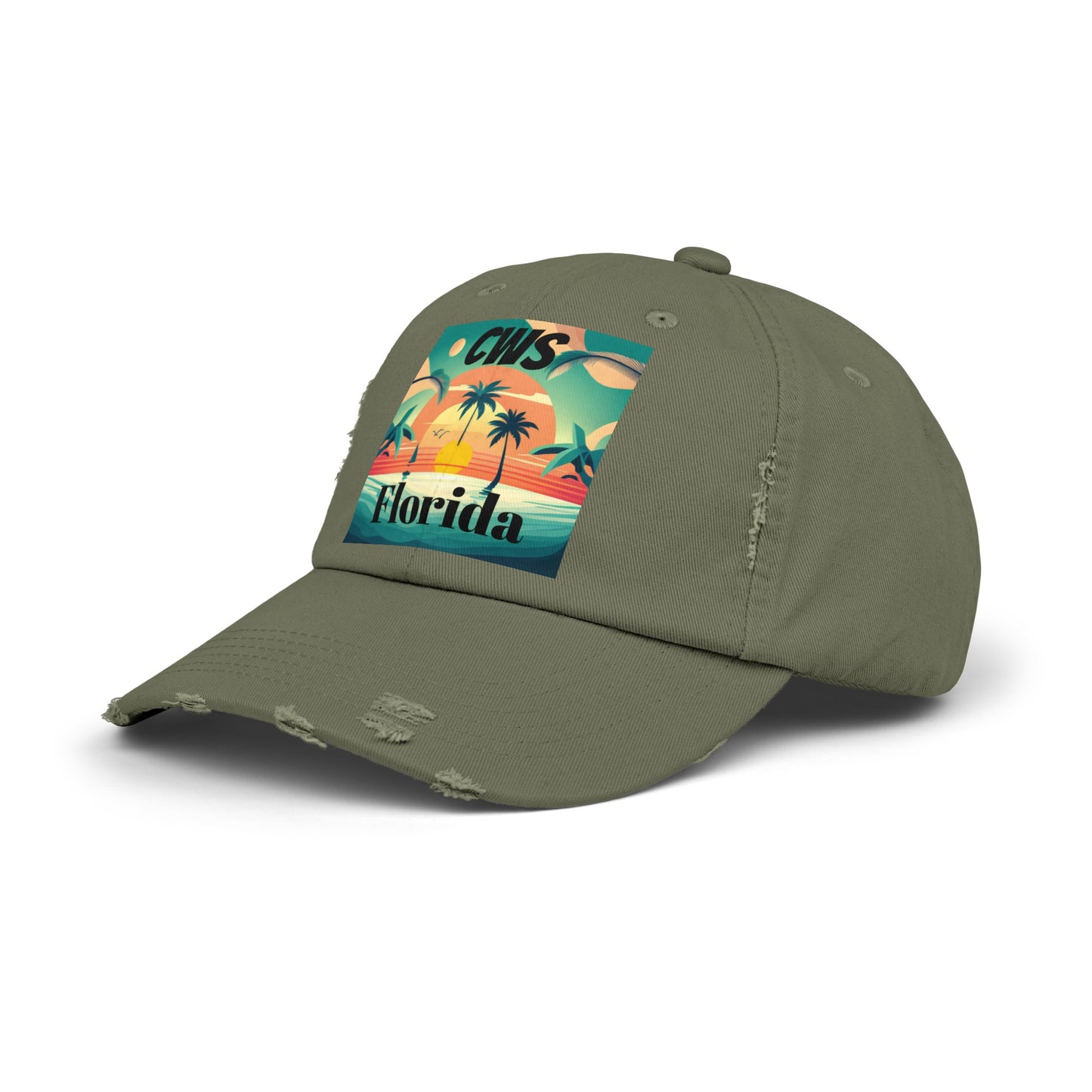 CWS Florida Unisex Distressed Cap by Cozy Winter Store (ships within USA only)