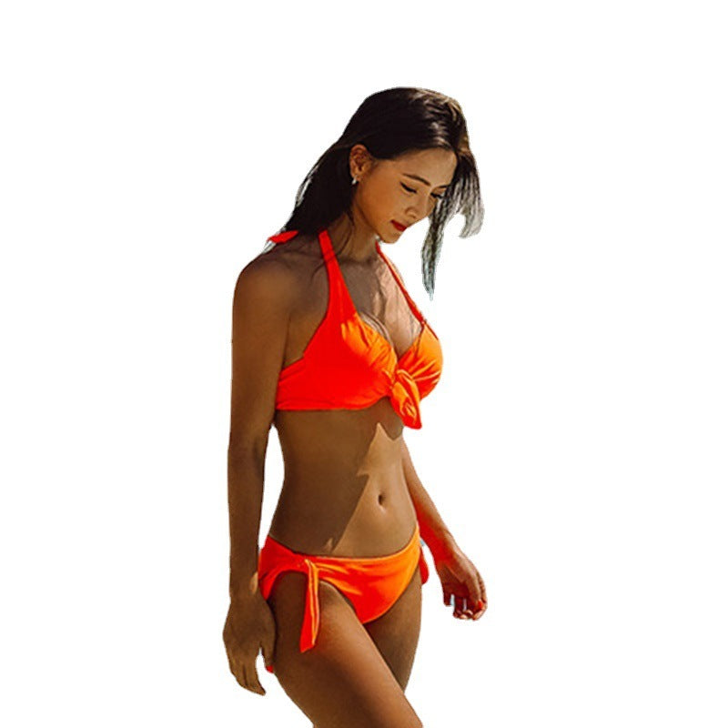 Foreign Trade Export Bikini Swimsuit Bright Color Girl Beach Surfing Hot Spring Vacation Honeymoon