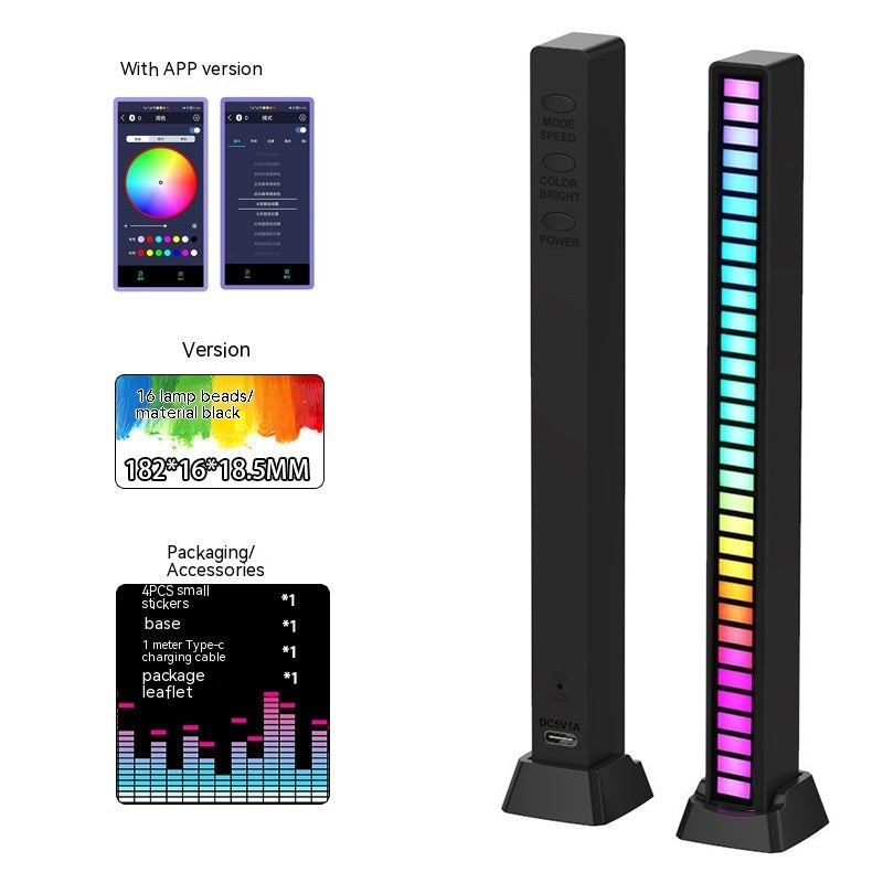 Led Sound Control Licht Bar RGB Umgebungs Pickup Rhythmus Lampe Musik USB Einstellbare Automotivo Streifen Für Autos Familie Party