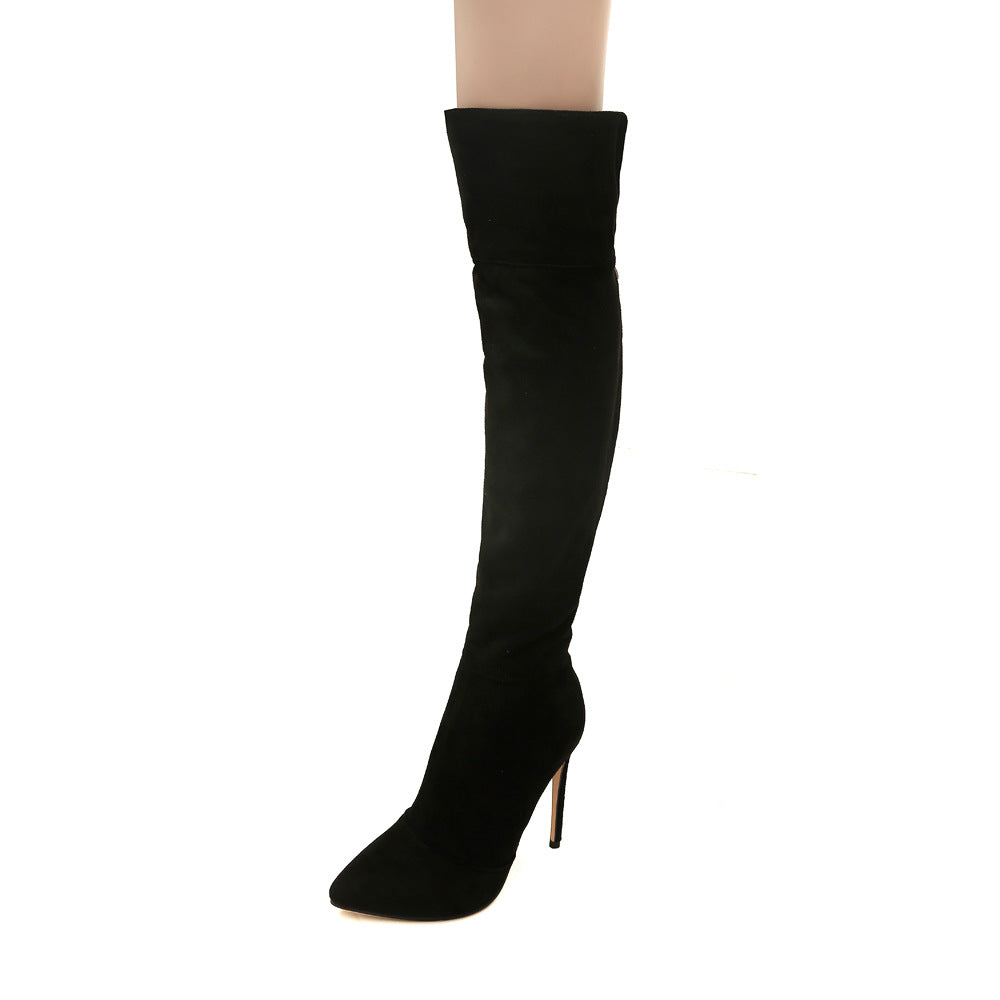 Command attention with DivaDance Over The Knee Boots: Stiletto sophistication, extended sizes.