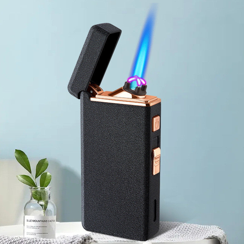 Creative Fashion Gas And Electricity Dual-use USB Charging Dual Arc Inflatable Lighter