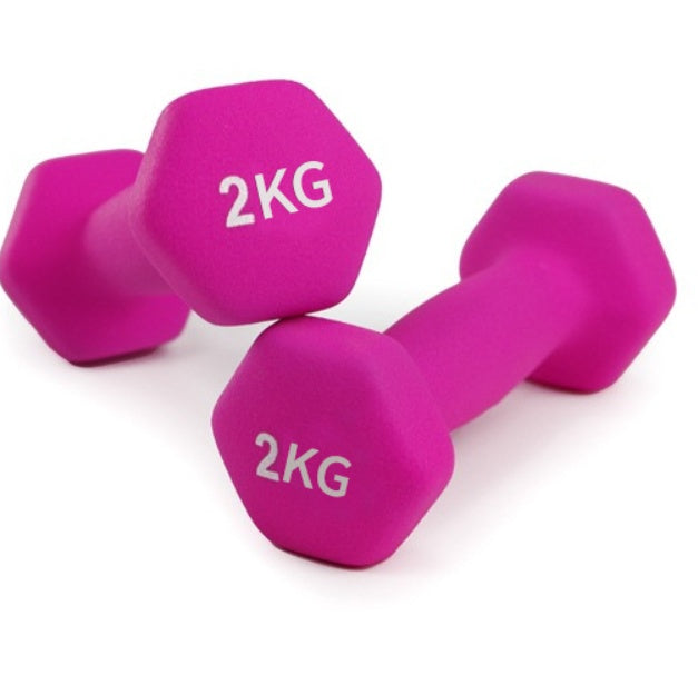 Color Sports Environmental Protection Dip Plastic Small Yiling Hexagonal Household Dumbbells