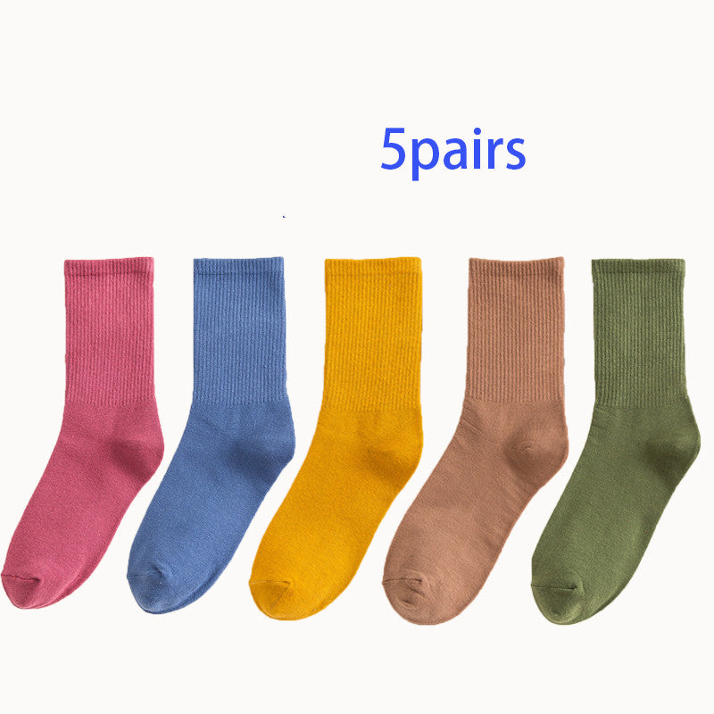 Winter Solid Color Pile Socks