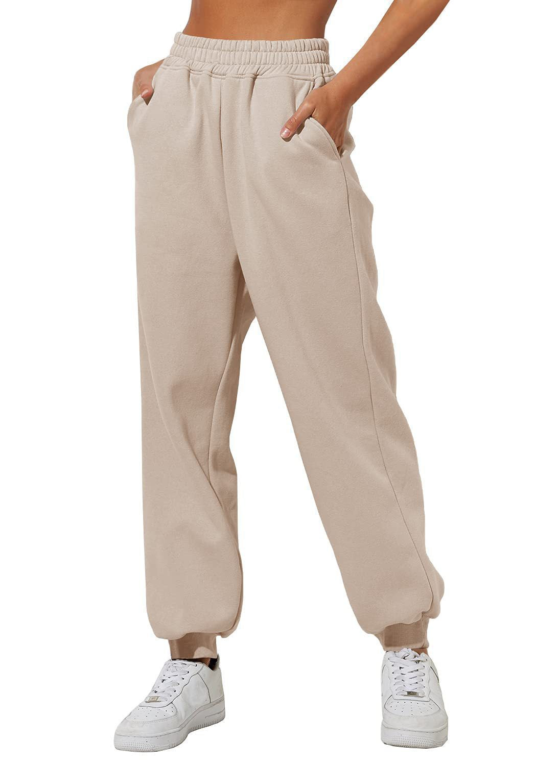 Comfort Chic: Women's High Waist Loose Track Pants - Casual Jogger with Belt Pocket