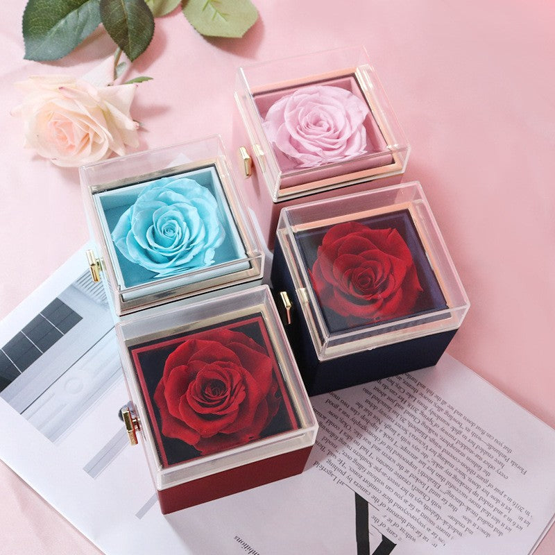 Ringbox aus Acryl für Valentinstag, Heiratsantrag, Geständnis