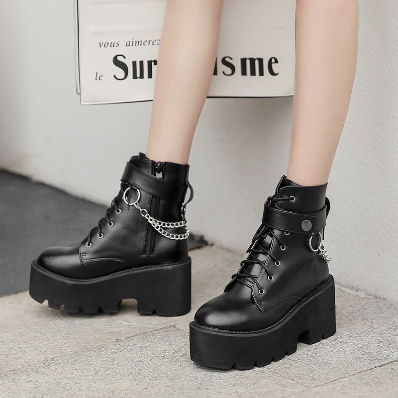 Side zipper ankle boots