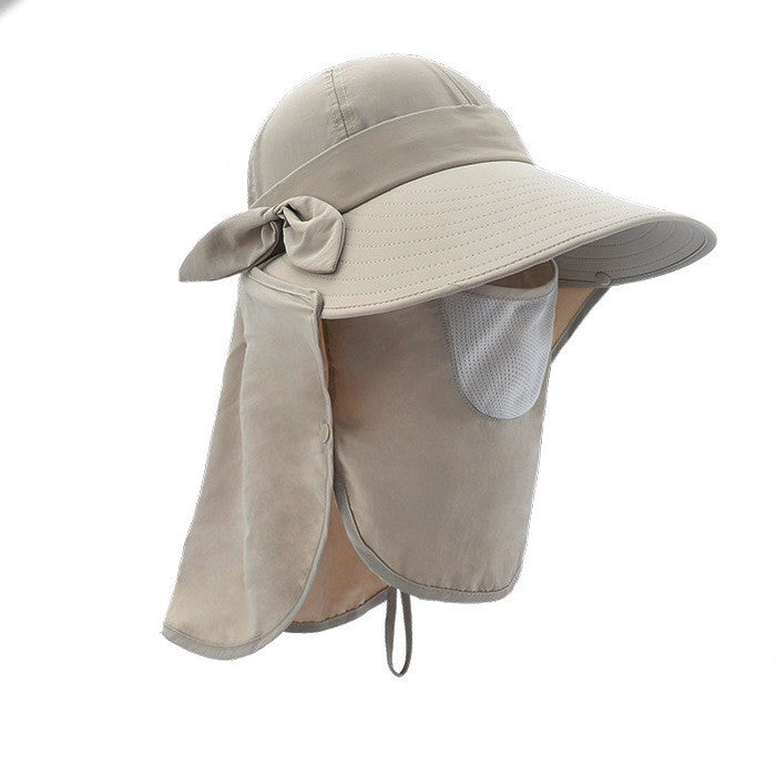 Sun Hats For Women Summer Sun Visor Hat With Big Heads Wide Brim Beach Hat Omnibearing UV Female Caps Face Neck Protection