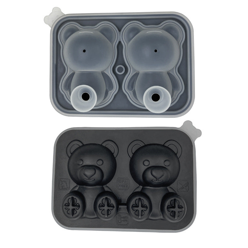 Bear Ice Cube Molded Silicone Ice Tray