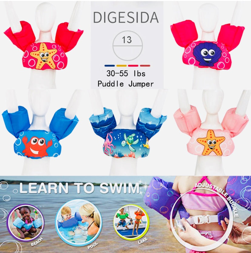 New Baby Swim Rings Puddle Jumper Baby Life Vest Child Life Jacket 2-6 Years Old Boy Girl Children Vest Form Polyester