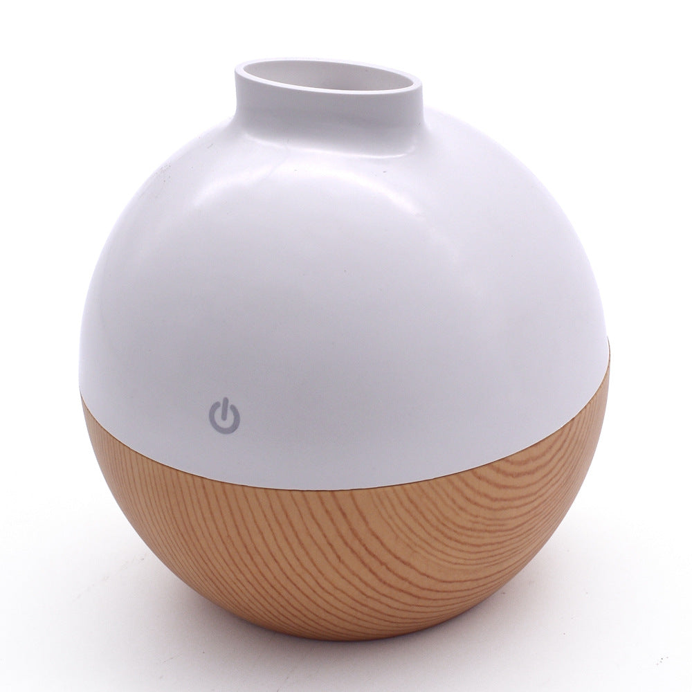 Flat Mouth Mini Wood Grain Home Office Desktop Humidifier 130ML USB Portable Colorful Aroma Diffuser