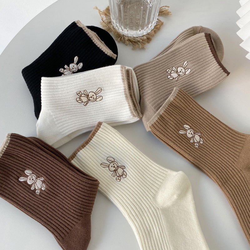 Herbst und Winter Neue japanische Baumwollsocken mittlerer Größe