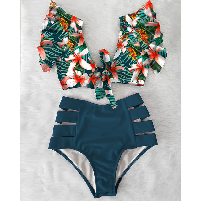 High waist bikini sexy 2-piece set