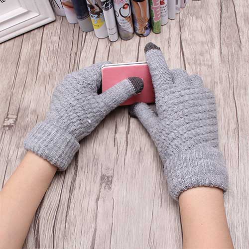 Miya Mona Heißer Verkauf Neue Frauen Warme Winter Gestrickte Vollfinger Handschuhe Fäustlinge Mädchen Weibliche Feste Wollhandschuhe Bildschirm Luvas