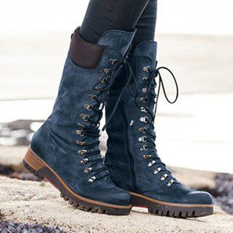 DocStride's VintageCombat Lace-Up Cowboy Boots