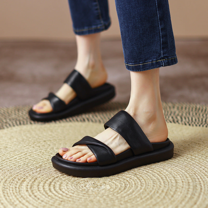 Women's Summer Fashion Thick Sole Slippers