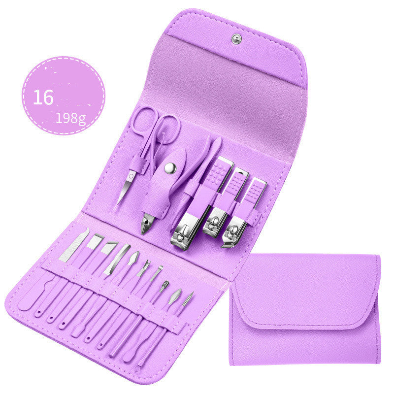 Professionelles Scheren- und Nagelknipser-Set, Ohrlöffel, Zange für abgestorbene Hautzellen, Nagelschneidezange, Pediküremesser, Nagelrillenschneider