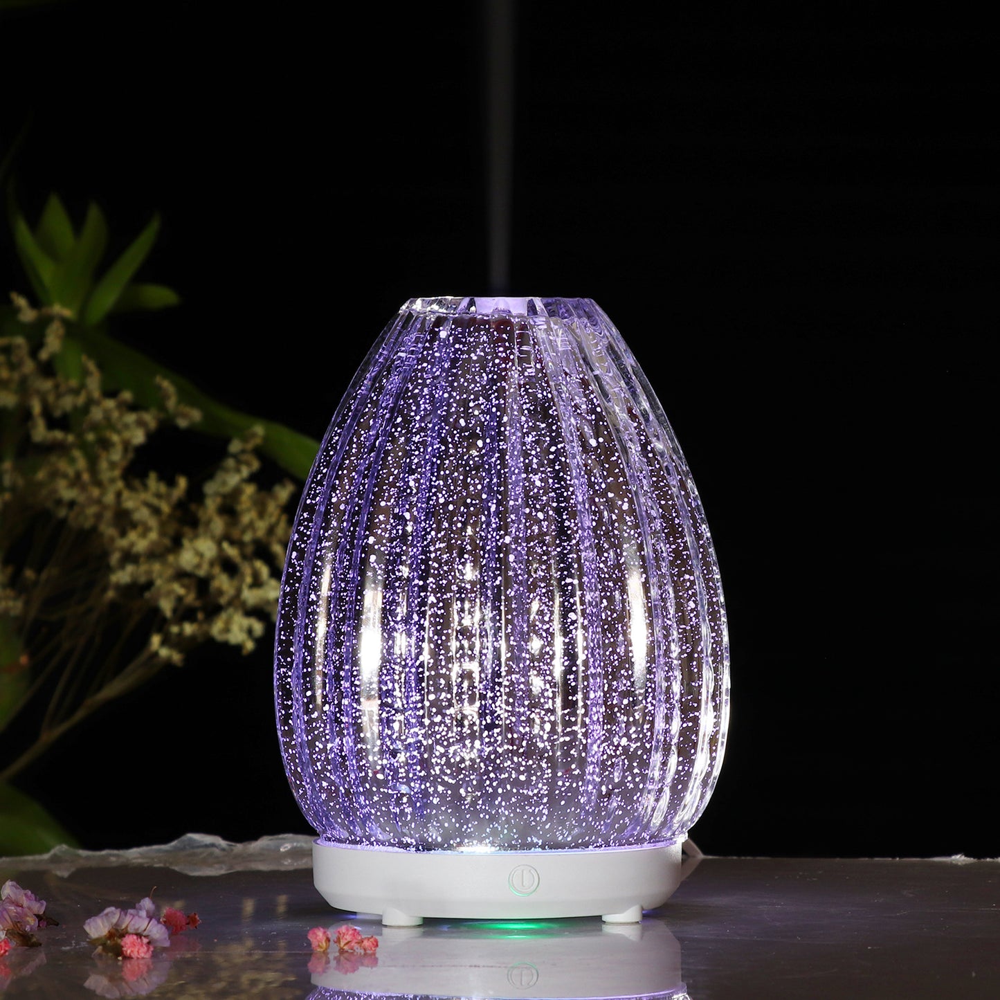 100ml 3D Glass Colorful LED Aroma Diffuser Light 5V Aroma Diffuser Humidifier Creative Pattern