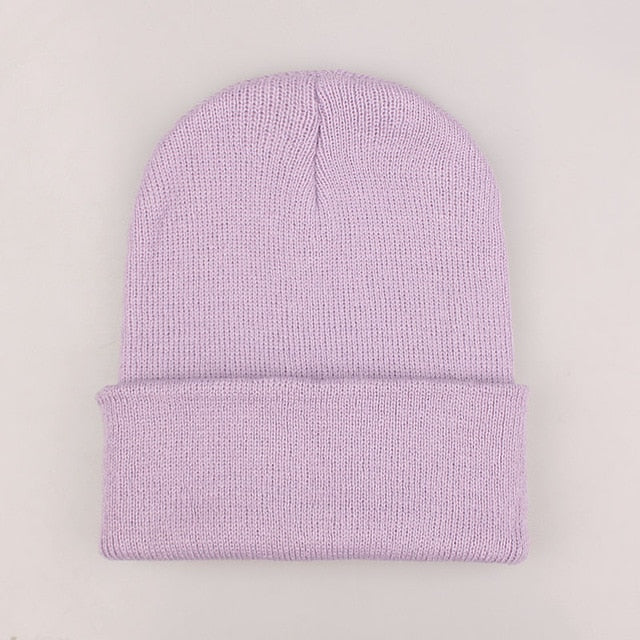 Winter Hats for Woman New Beanies Knitted Solid Cute Hat Girls Autumn Female Beanie Caps Warmer Bonnet Ladies Casual Cap