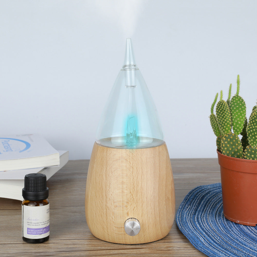 Aromatherapie-Lampe Großhandel Massivholz Handgefertigtes Glas Ätherisches Öl Kaltspray-Diffusor Luftreinigung und Befeuchtung Dual-Purpose Aroma-Diffusor