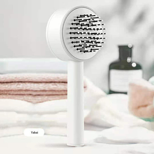 CN 3D Air Cushion Massager Brush With Retractable Bristles Self Cleaning Hair Brush Massage One-key Self-cleaning Hair Brush Anti-Static Airbag Massage Comb For Women Curly Hair Brush