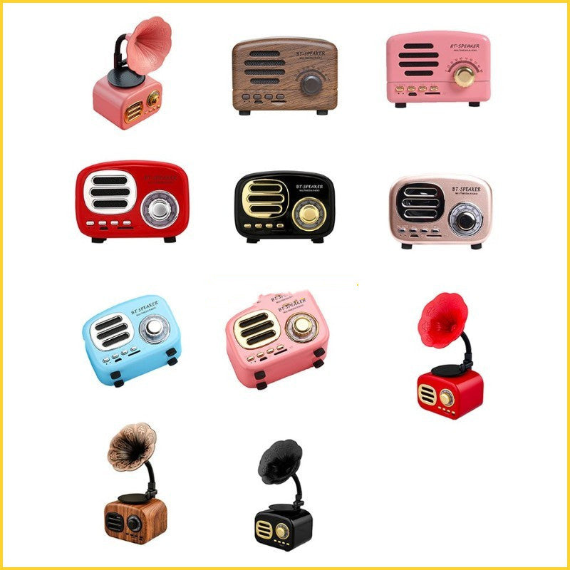 Retro Wireless Speaker Creative Gift Mini Outdoor Subwoofer