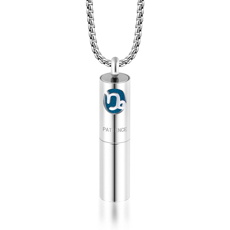 Essence Elysium: Stainless Steel Aromatherapy Pendant Perfume Necklace.