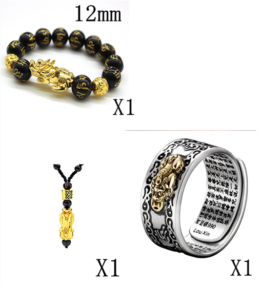 Natürliches Obsidian-Armband, Gold, Leder, bestickt, für Männer und Frauen