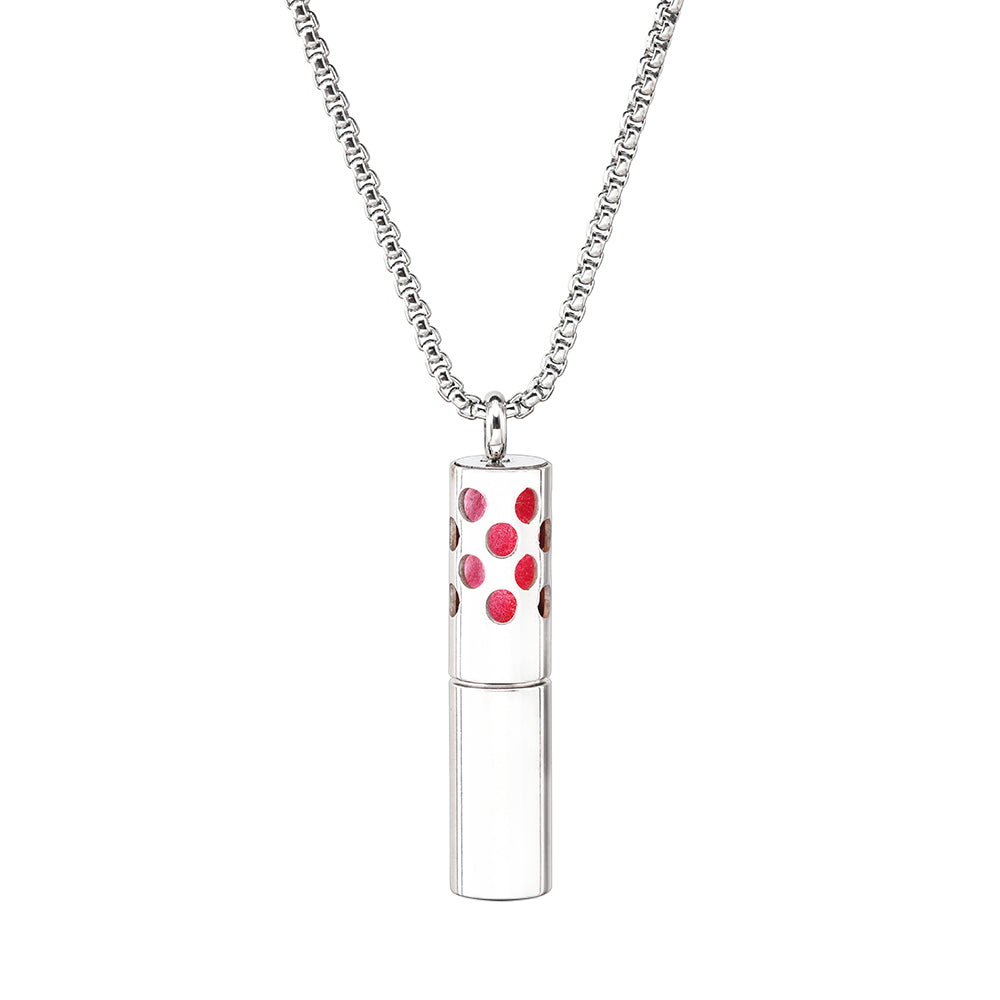 Essence Elysium: Stainless Steel Aromatherapy Pendant Perfume Necklace.