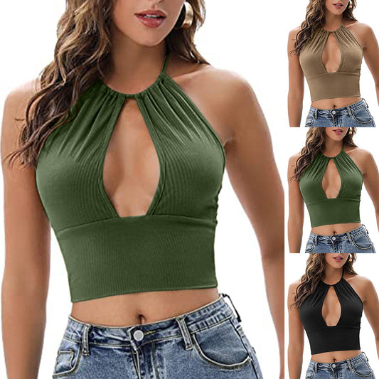 Camisole Neckholder Weste Frauen Sommer Sexy Hohl Tops