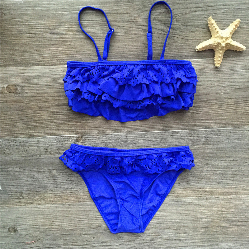 Children's Bikini Swimsuit Multilayer Ruffle Bikini Girls' Wear