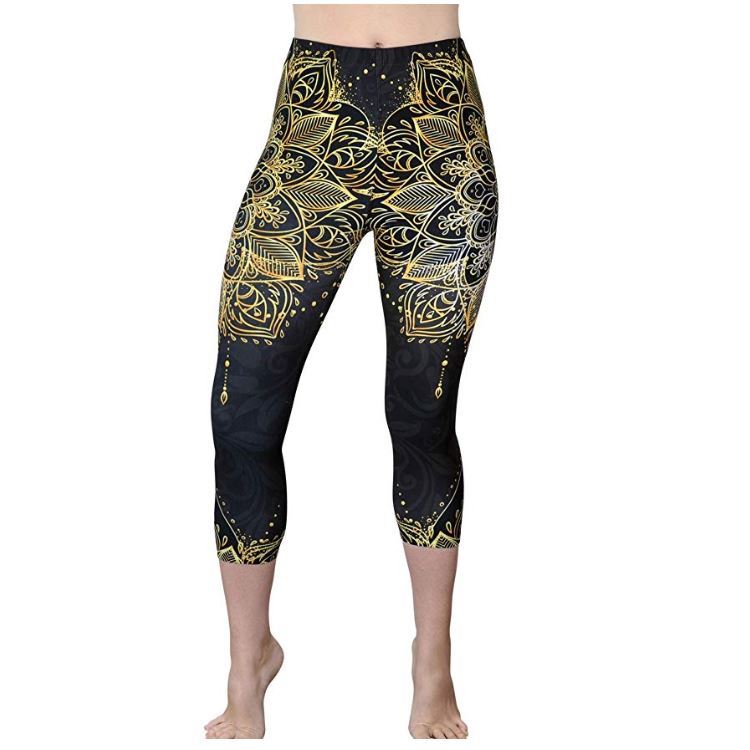 Bedruckte, hoch taillierte, hochelastische Lauf-Fitness-Sport-Yoga-Hose