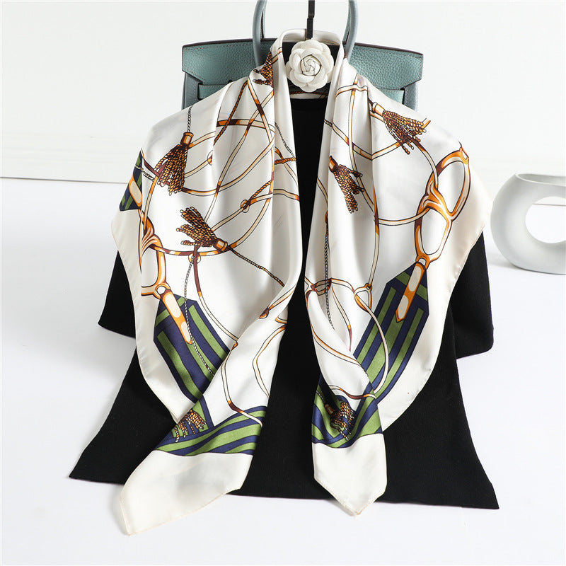 Silk Scarf Travel Sunscreen Shawl Decoration