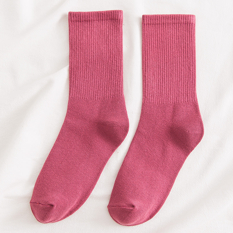 Winter Solid Color Pile Socks