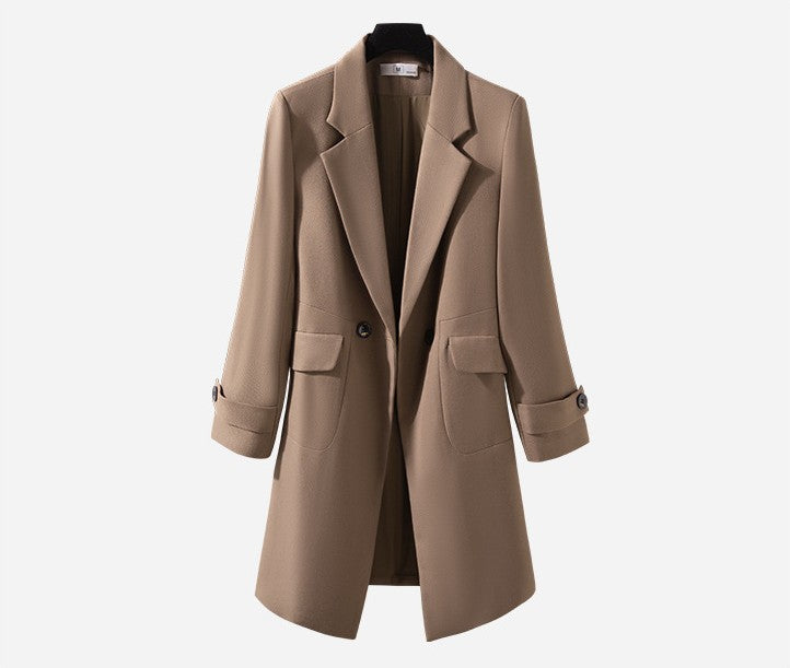 Professioneller langer Anzug-Trenchcoat für Damen