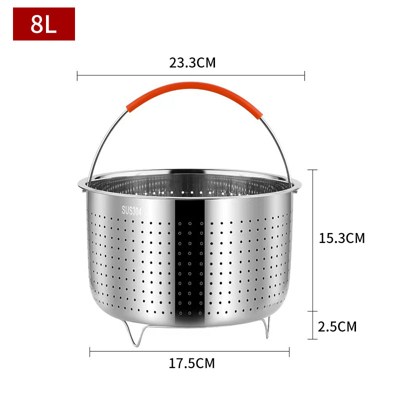 304 Stainless Steel Rice Steamer Electric Rice Cooker Liner Steamer Compartment Pressure Cooker Steamer Water-Insulated Steamer Rack