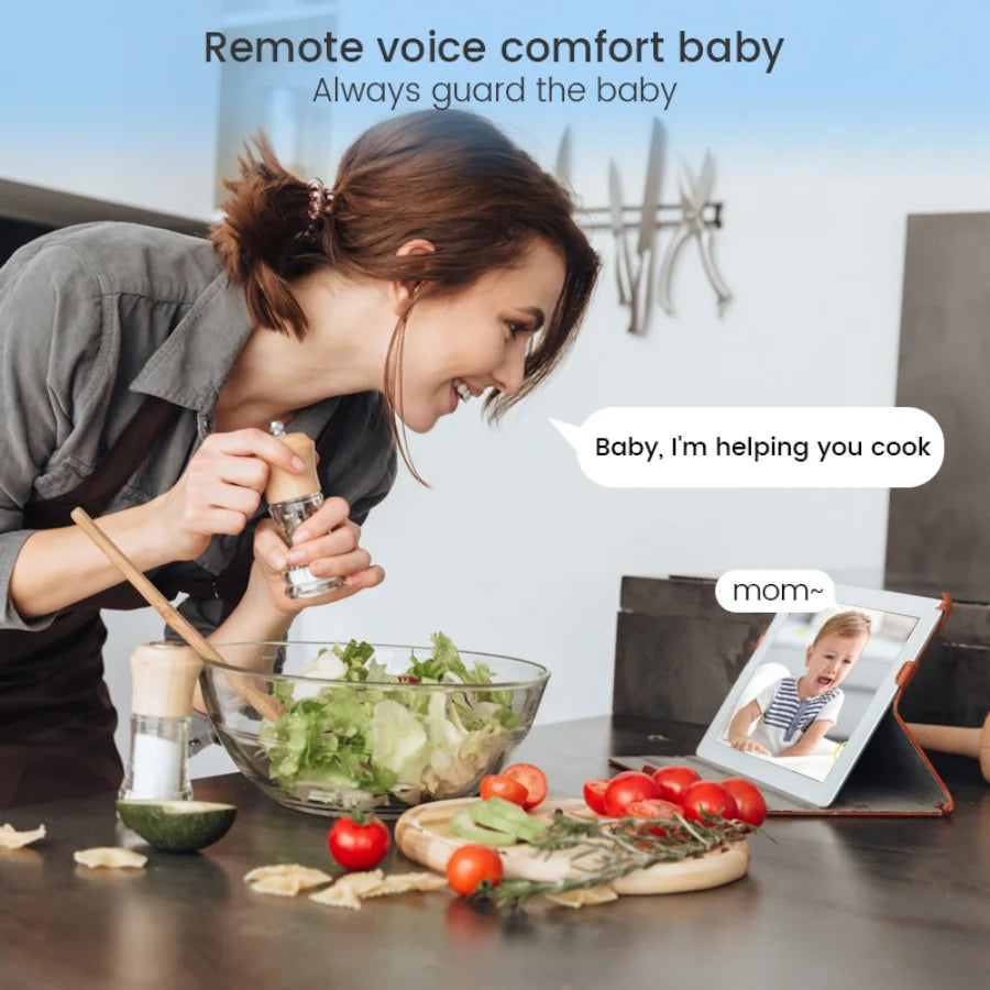 Xiaovv 2K Smart Baby Monitor Night Vision Two Way Audio Talk Crying Detection Baby Nanny Security Camera