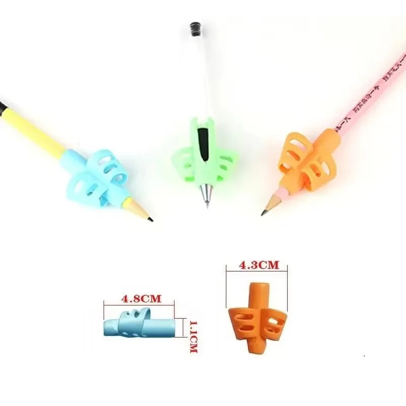 5pcs Children Writing Corrector Pen Holder Kids Learning Practise Silicone Pen Aid Grip Posture Correction Device for Students