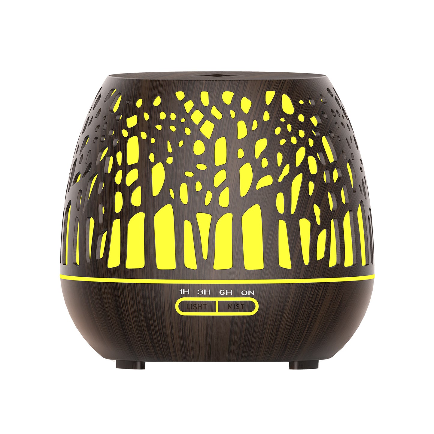 400ml New Forest Creative Wood Grain Hollow Aroma Diffuser Home Bedroom Desktop Purifying Air Humidifier