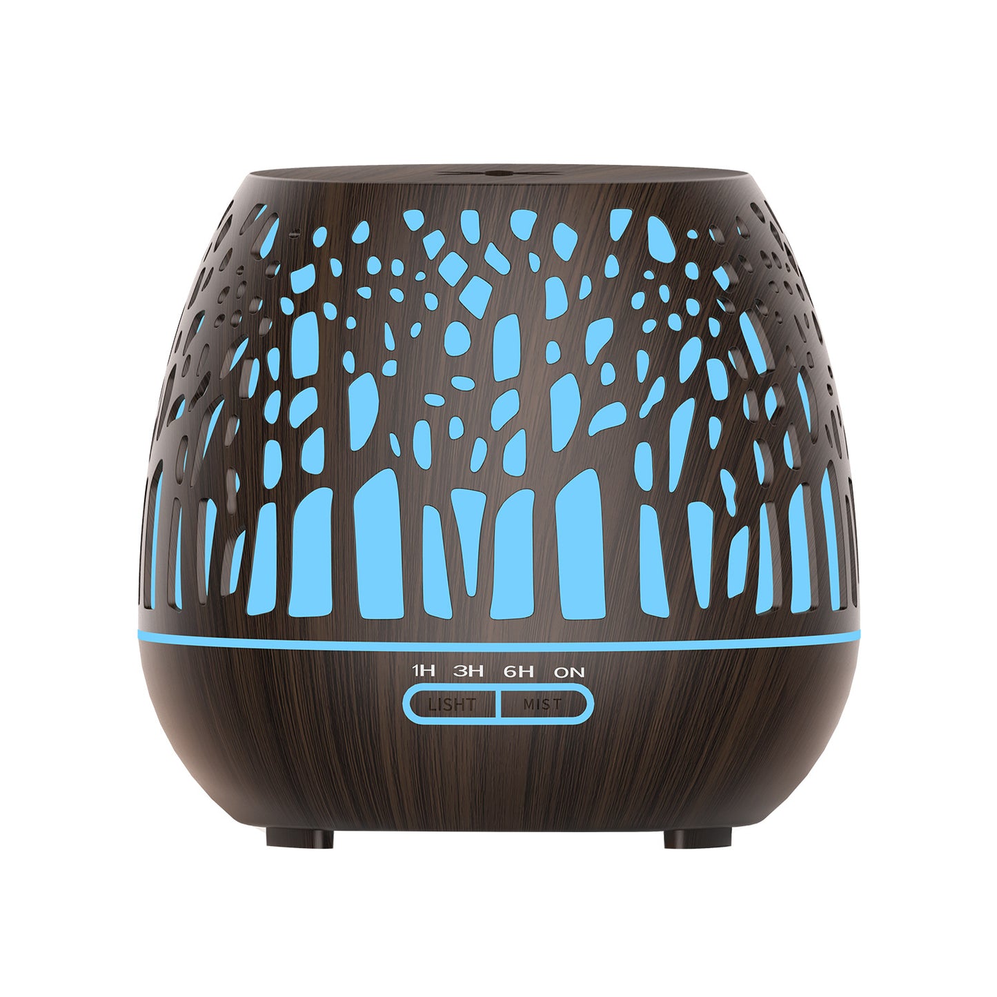 400ml New Forest Creative Wood Grain Hollow Aroma Diffuser Home Bedroom Desktop Purifying Air Humidifier