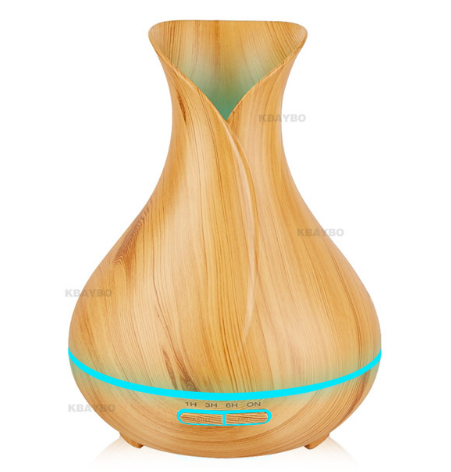 KBAYBO 400ml Aroma Essential Oil Diffuser Ultrasonic Air Humidifier with Wood Grain electric LED Lights aroma diffuser for home