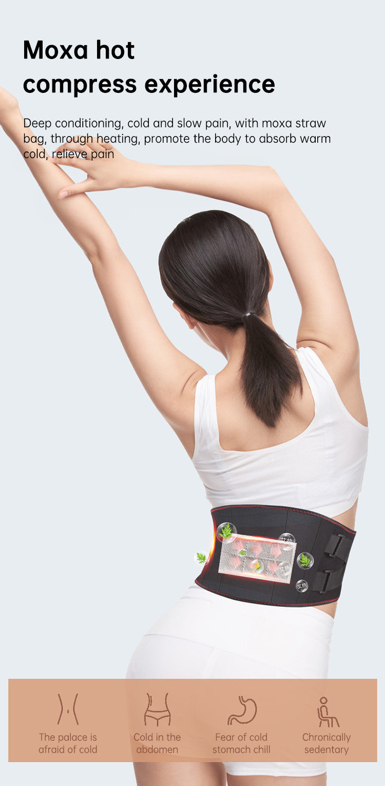 Electric Heating Waist Massage Belt Back Support Warm Hot Compress Palace Physiotherapy Waist Electric Abdominal Massager