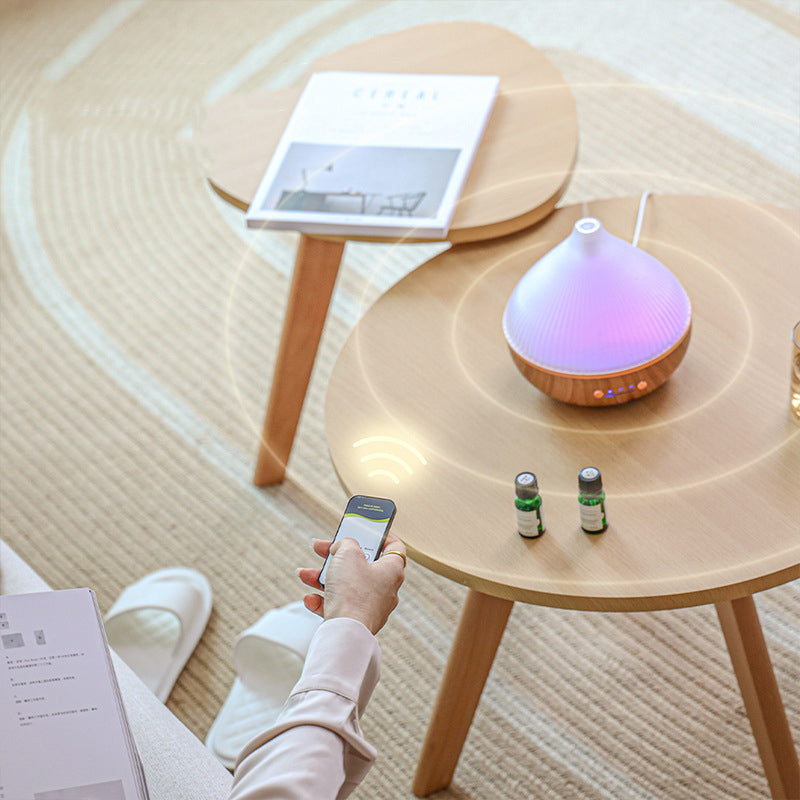 Desktop Wood Grain Humidifier Atomizing Humidifier Multifunctional Aroma Diffuser Diffuser Color Atmosphere Night Light