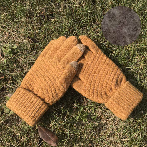 Miya Mona Heißer Verkauf Neue Frauen Warme Winter Gestrickte Vollfinger Handschuhe Fäustlinge Mädchen Weibliche Feste Wollhandschuhe Bildschirm Luvas