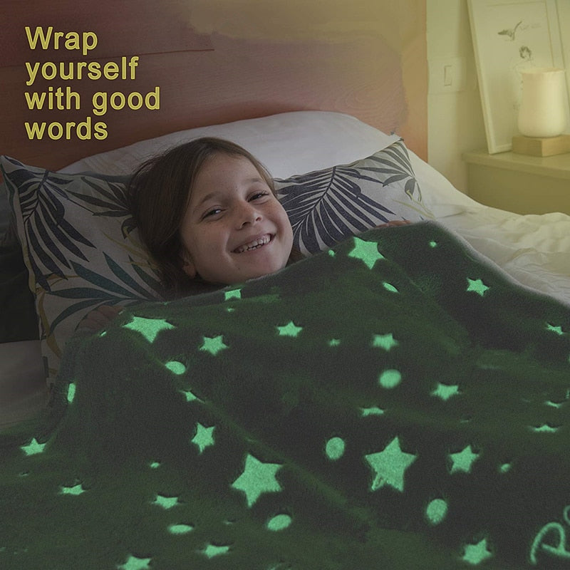 Magic Glow In The Dark Blanket luminous blanket children blanket fluorescent blanket