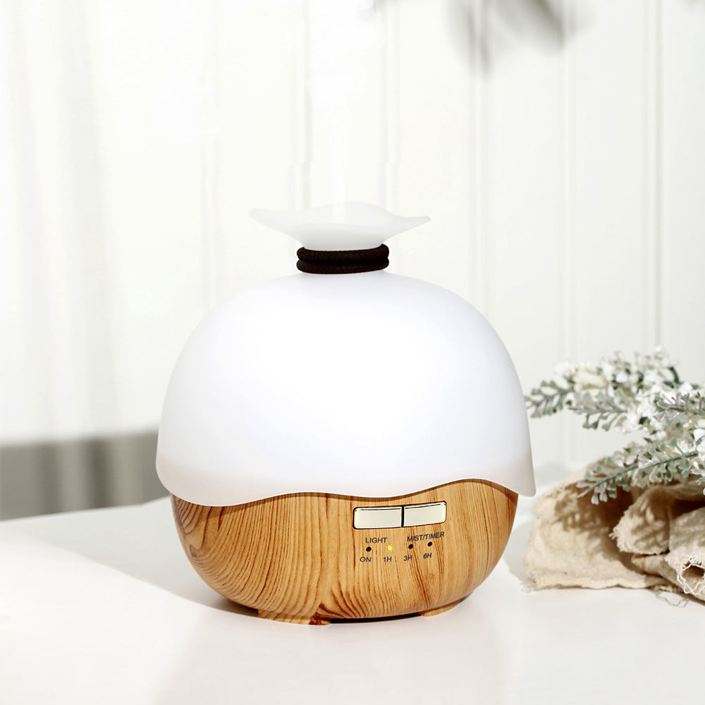 New Wood Grain 400ml Aroma Diffuser Creative Ultrasonic Diffuser Humidifying Fragrance